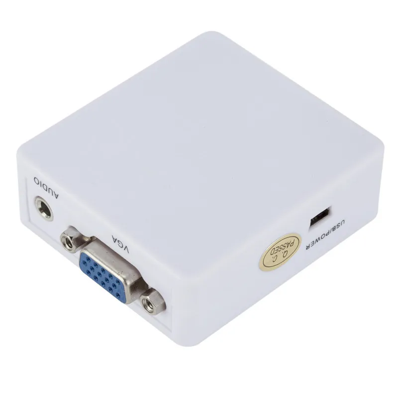 Портативный мини-конвертер с VGA на HDMI VGA2HDMI видеобокс аудио адаптер 1080P подходит