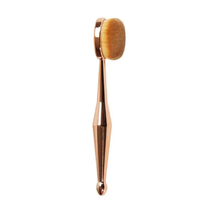Brushes 1 PCS Toothbrush The New Makeup Brush Foundation Oval Brushes One Set Rose Gold Dropshipping