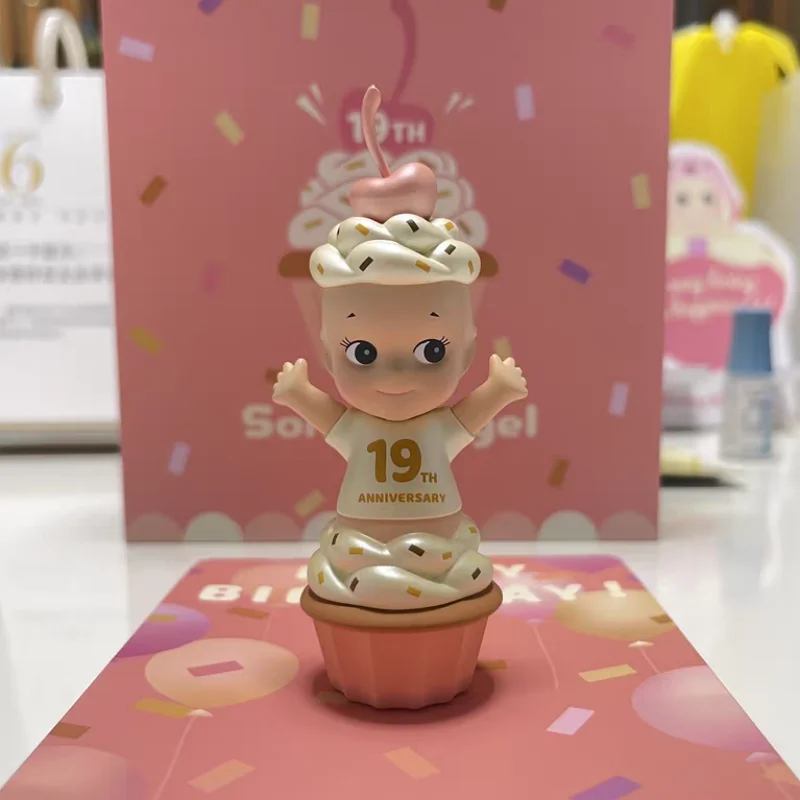 

9cm Sonny Angel Anime Figure 19th Anniversary Commemorative Model Doll Cherry Cake Cute Cartoon Limited Edition Gift Box Girl