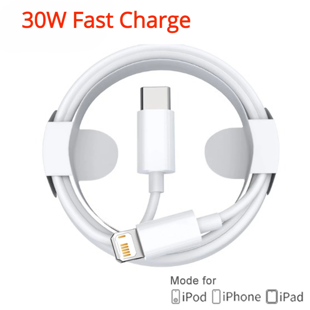 

Fast Charging USB C Cable for iPhone, Air Charger, Data Line, iPhone 14, 11, 12, 13 Pro Max, XS, X, XR, 8 Plus, PD 30W, 2Pcs