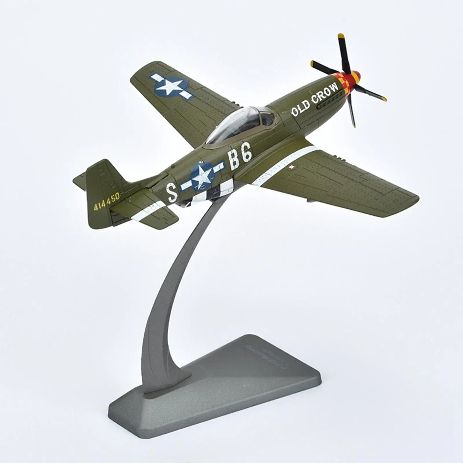 

Alloy 1/72 P51B Fighter Diecast Model Aviation Commemorate Multifunctional with Display Stand for Bedroom Shelf Office