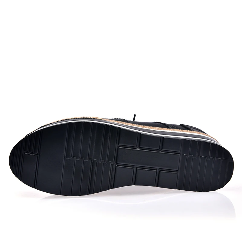 STRONGSHEN Fashion Casual All-match Inner Heightened Color Sole Comfortable Flat Heel Breathable Simple Women's Shoes