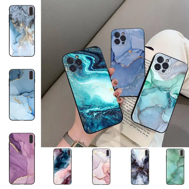 

Marble Art Printing Phone Case For iPhone 14 13 12 Mini 11 Pro XS Max X XR SE 6 7 8 Plus Soft Silicone Cover