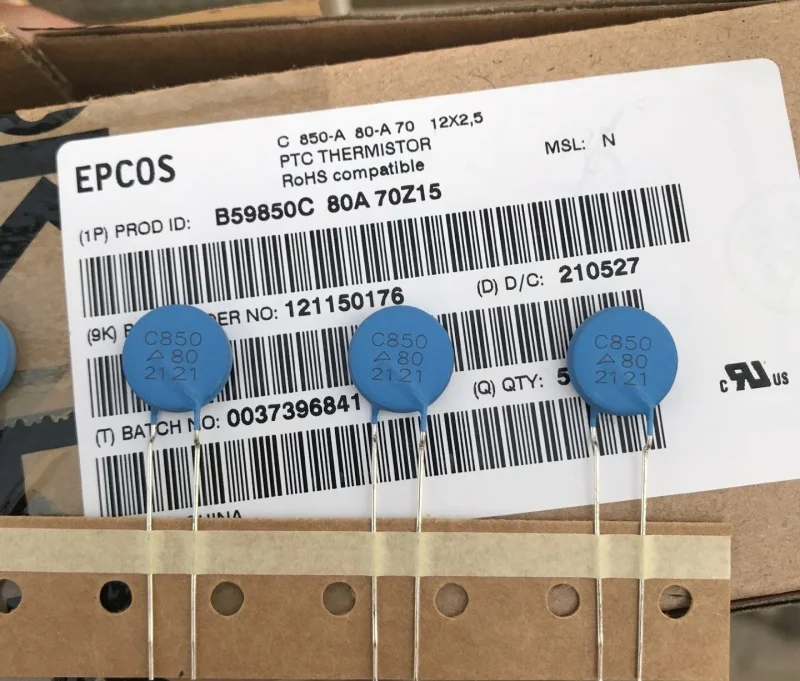 Термистор PTC EPCOSTDK B59850C0080A070 850A 80A 70 12X2.5 C850, терморезистор kds (art.: 3920d9ccffa91) - 3920d9ccffa91