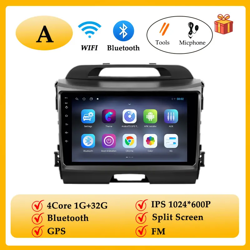 

Android 15 для Kia Sportage 3 SL 2010-2016 Автомобильный радиоприемник Видео Мультимедийный плеер Беспроводной CarPlay Разделенный экран GPS Navi DSP 2K QLED