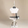 Infant Plaid Brand Baby Clothes GirlLong Short Sleeve Bodysuits Baby Rompers Dress Baby Grow Sleepsuits Baby Romper 0-24 Months 1