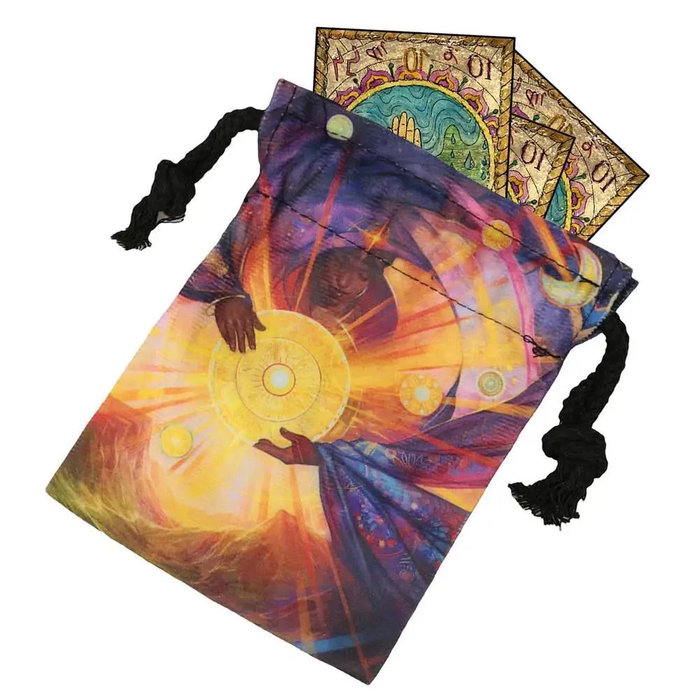 

Сумки и мешочки для карт Таро на шнурке Сумка для хранения карт Таро с цифровой печатью Многофункциональная сумка для карт Таро