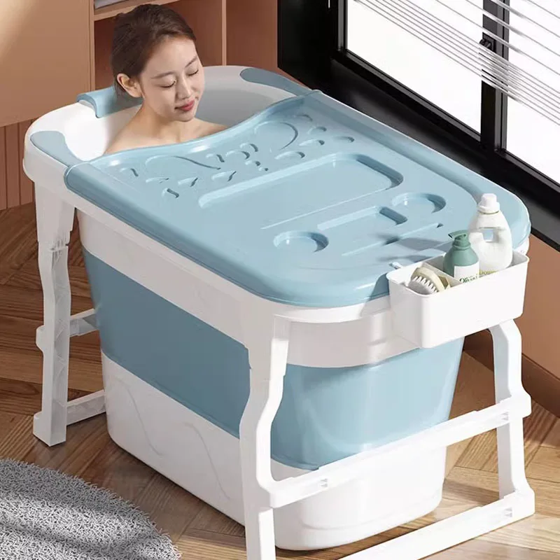 

Минималистичная комнатная ванна для взрослых, Современная движущаяся синяя пластиковая Ванна, большая роскошная домашняя Ванна Kannettava Kylpyamme, принадлежности для ванной комнаты