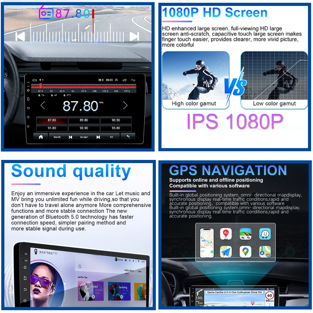 Фото Радиоплеер Android Carplay для Chevrolet Silverado Impala GMC Yukon Acadia Sierra Navigation GPS 5G Wi-Fi Video без 2DIN DVD Sup №5