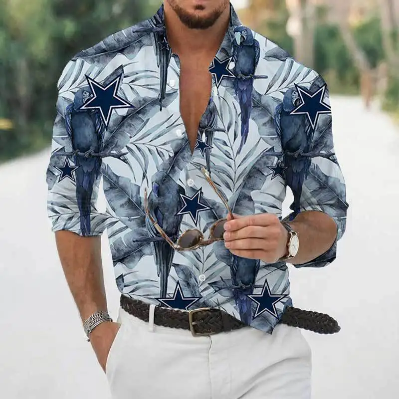Summer Coconut Tree Shirts For Men 3D Print Men's Hawaiian Shirt Beach Long Sleeve Shirt Fashion Top Tee Shirt Man Blouse Camisa