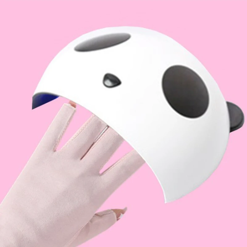 1 пара анти-УФ-перчаток для ногтей анти-черная волнистая точка УФ-гель-защитная