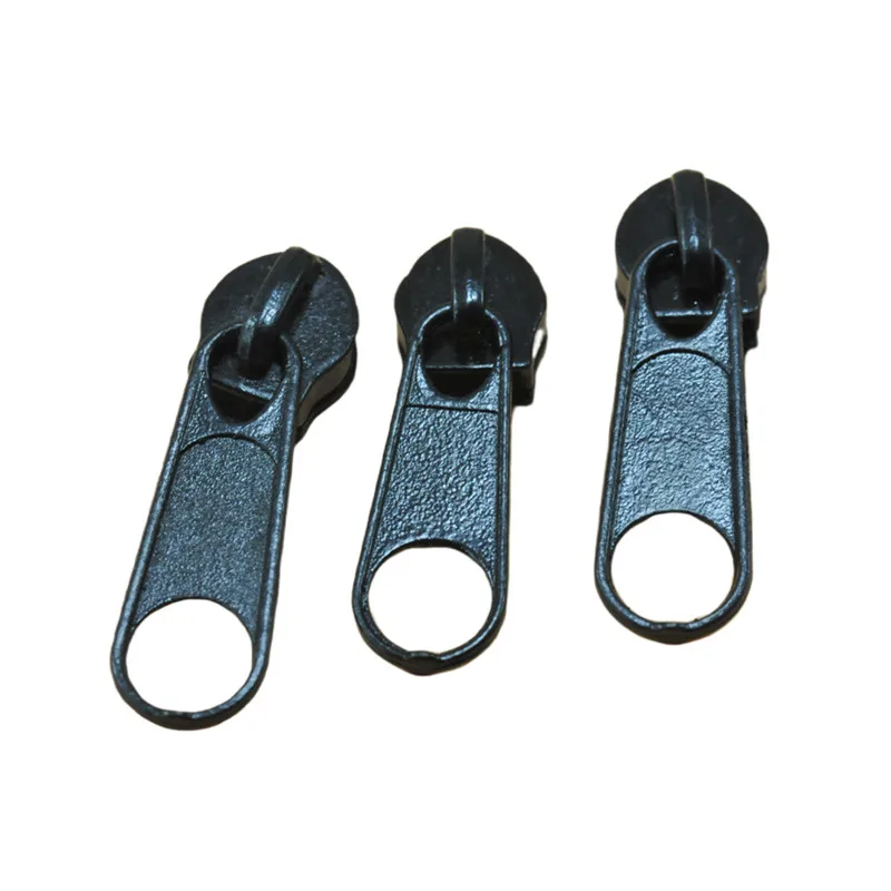 2 pieces reverse mounting Metal Nylon Zipper Head Non-locking slider self-locking Clothing Accessories |