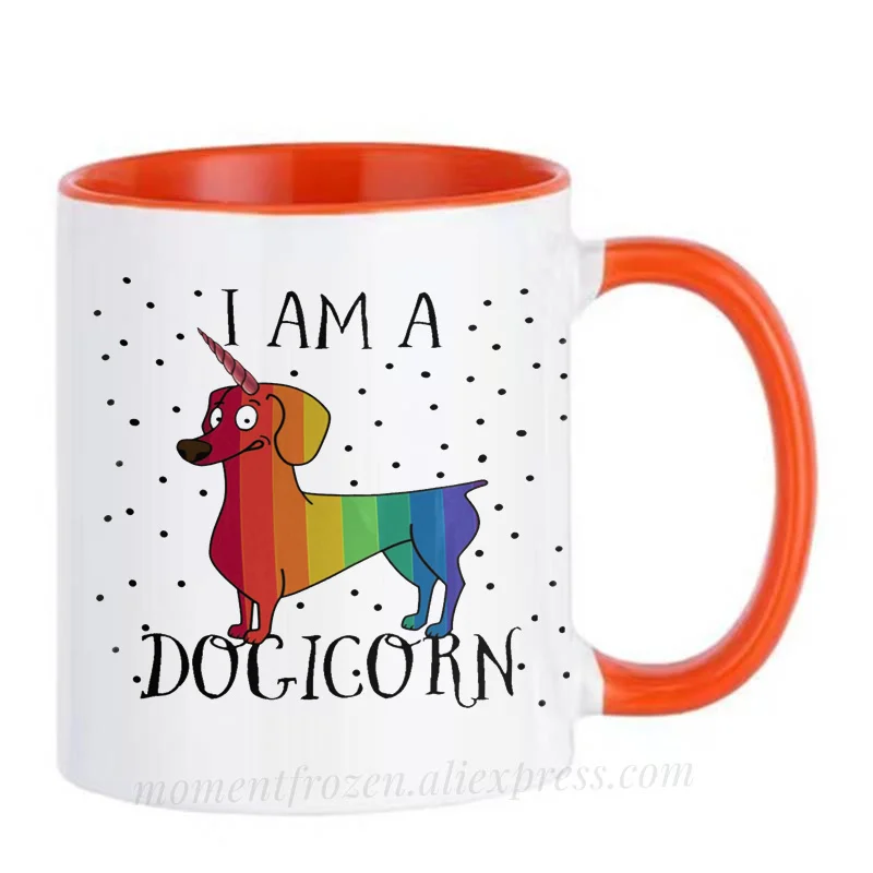 

Unicorn Cups Dachshund Cups Weiner Dog Mugs Pet Lover Coffee Tea Mugen Friend Gifts Home Decal Milk Tableware Beer Drinkware
