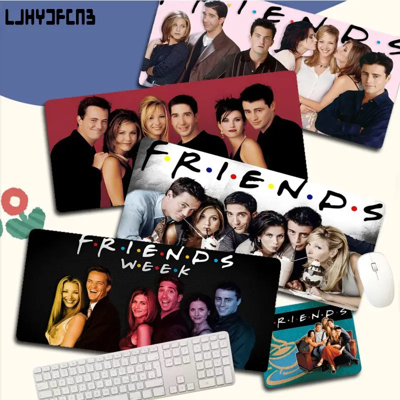 

Friends TV Shows Mousepad Girl Pad Keyboards Mat Rubber Gaming Mousepad Desk Mat Size For Large Edge Locking Game Keyboard Pad