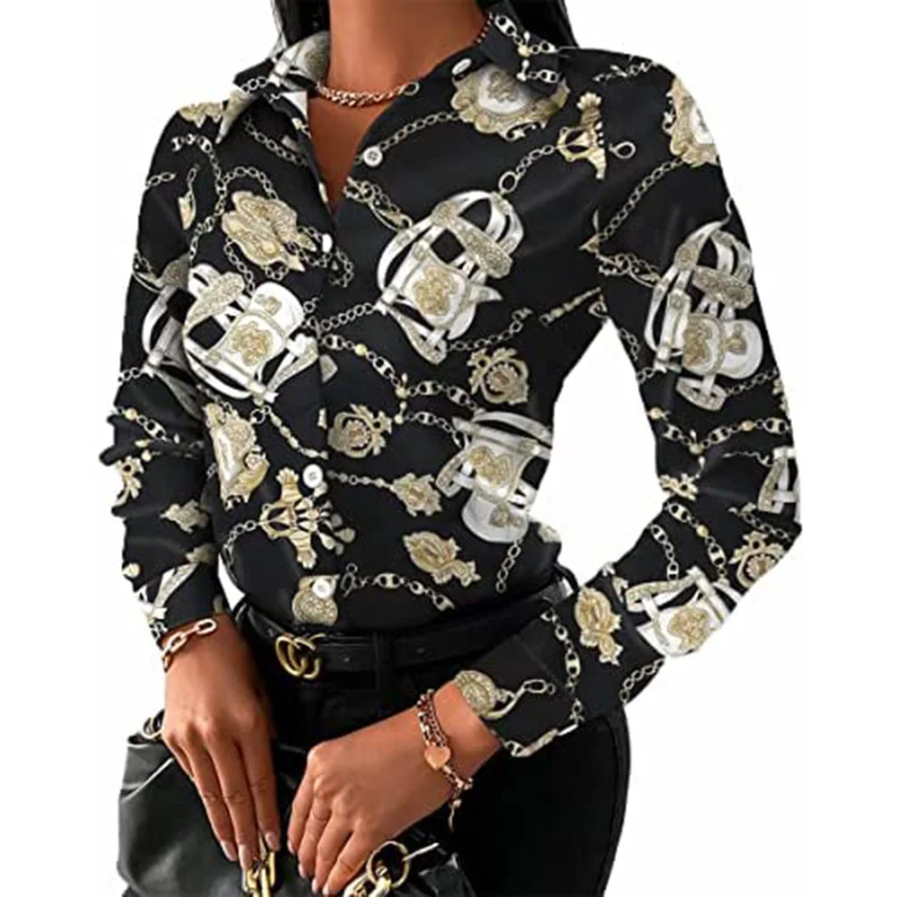 

Рубашки и блузки женская рубашка с воротником на пуговицах цветная рубашка с длинным рукавом топ с цветочным принтом свободная пикантная футболка