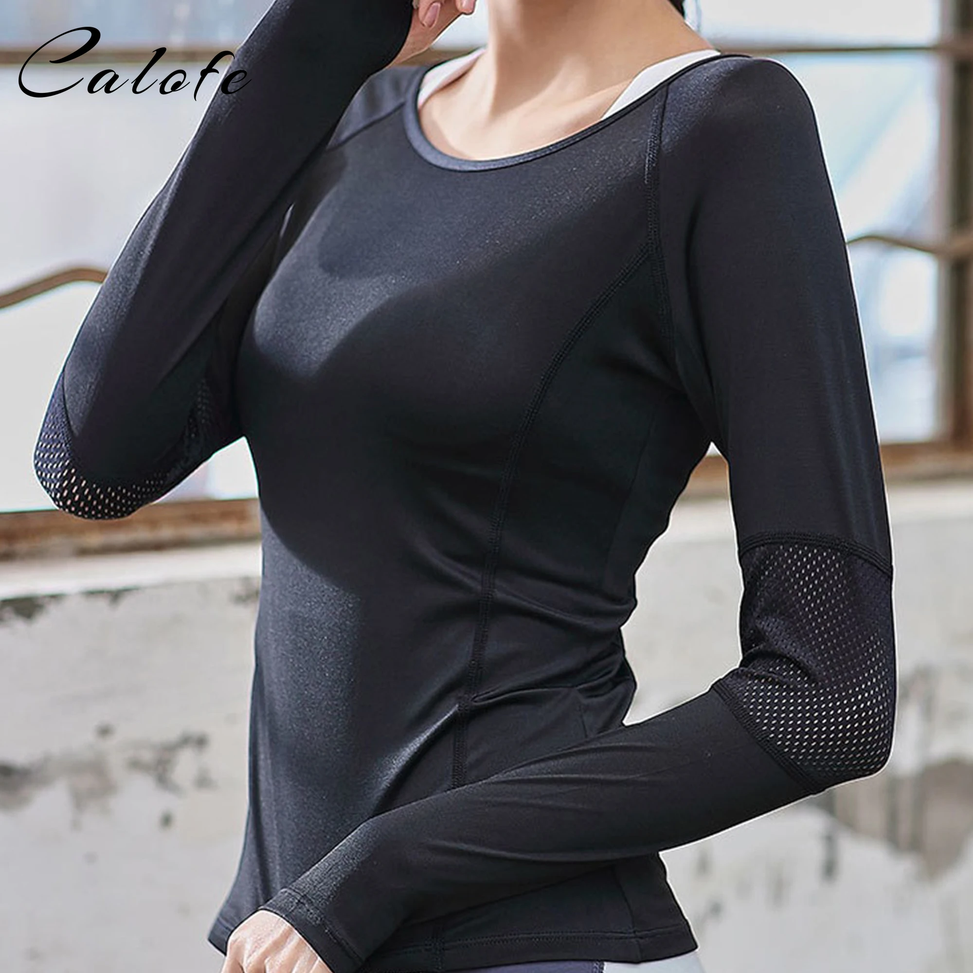 

Women's Sports Wear Fitness Women Jersey knitting Long Sleeve Gym Woman Tight Sport Shirt Yoga Top Female Workout Tops T-shirt