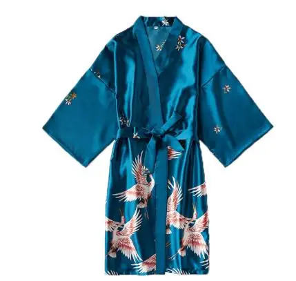 

Халат женский атласный, модный пикантный Шелковый пеньюар, кимоно, ночная рубашка для невесты, одежда для сна