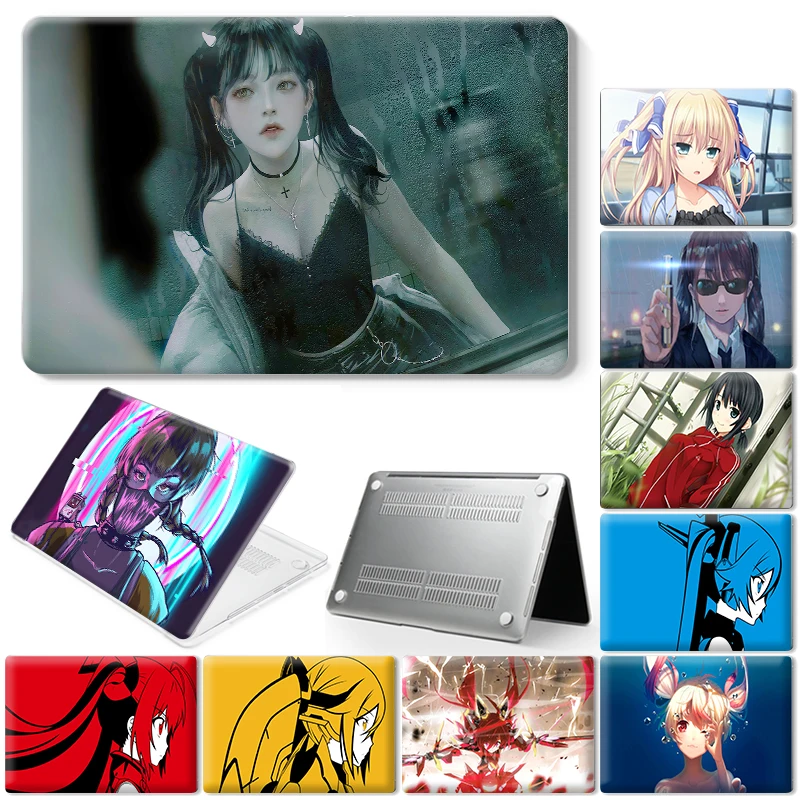 

Чехол для ноутбука Twin tail Girl, чехол для Macbook Air 11 2018 2020 13 Touch Bar ID Pro 13 15 16 Retina 15 13 12 дюймов
