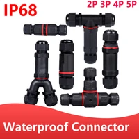 ip68 waterproof cable connector i typey typet type 2pin 3pin 4pin 5pin electrical terminal adapter wire connector led light