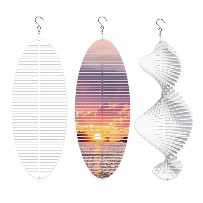 

6Piece Sublimation Wind Spinner Hanging Decoration For Yard And Garden Art Ornaments