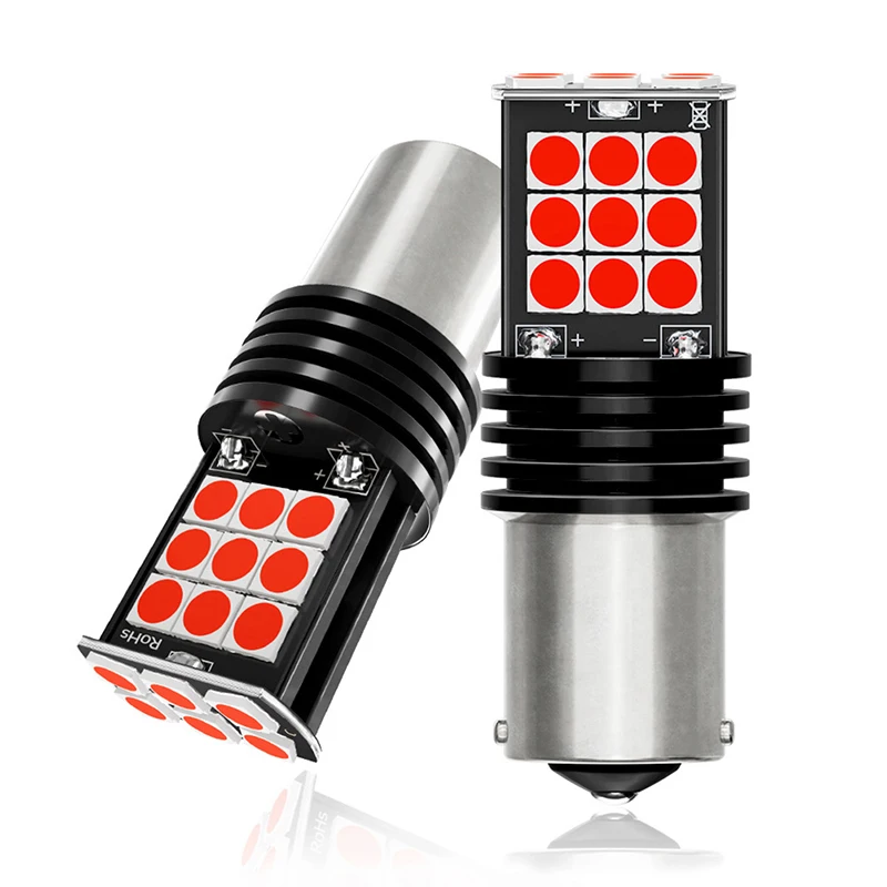 

1 шт. Автомобильный светодиодный фонарь заднего хода 3030 24smd 1156 1157 7443 3157 безошибочная сигнальная лампа декодирование поворота Стоп-сигнал фон...