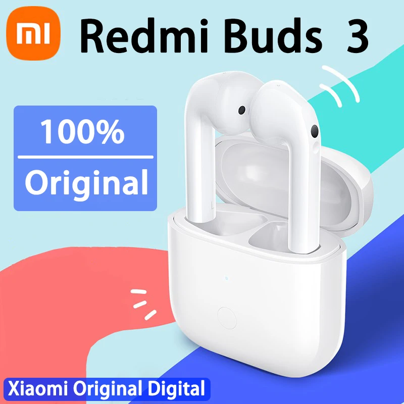

Оригинальные беспроводные наушники Xiaomi Redmi Buds 3, Bluetooth 5,2, двойной микрофон, шумовые наушники TWS, сенсорные водонепроницаемые наушники
