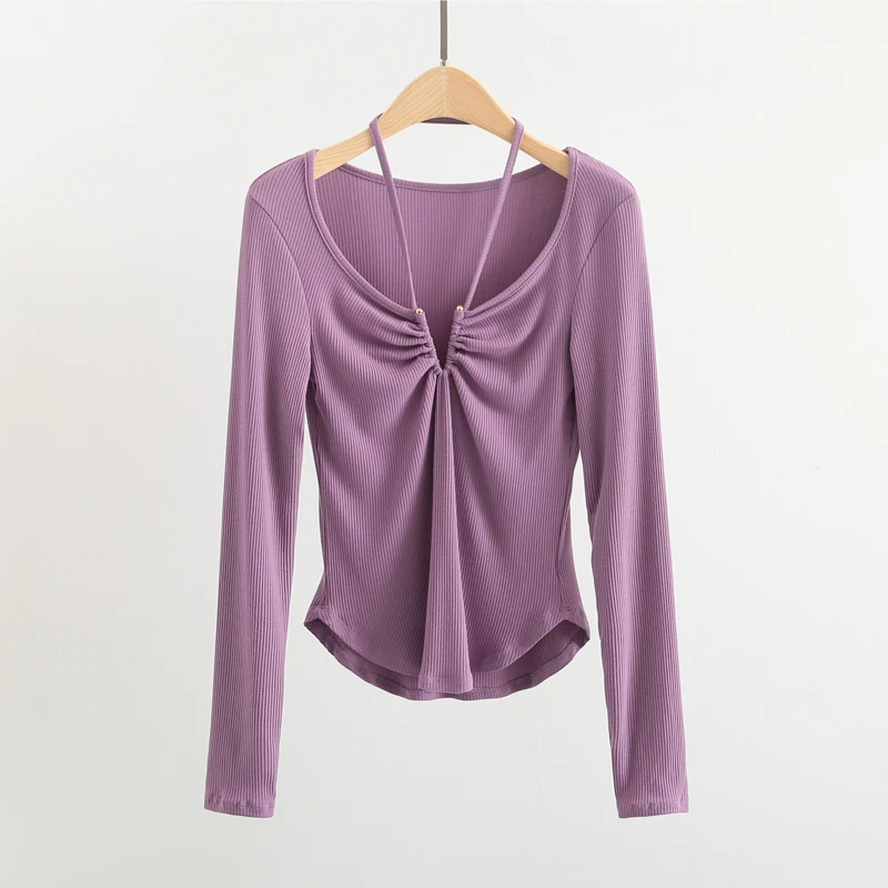 Sexy Workout Yoga Long Sleeved Shirts Women Breathable Fitness T-Shirts Lightweight Running Sport Tops