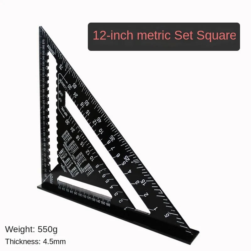

Tool Tools Triangle Inch Ruler Tools Angle Square Metric 12inch Woodworking Carpenter Measurement Speed Ruler Alloy Aluminium