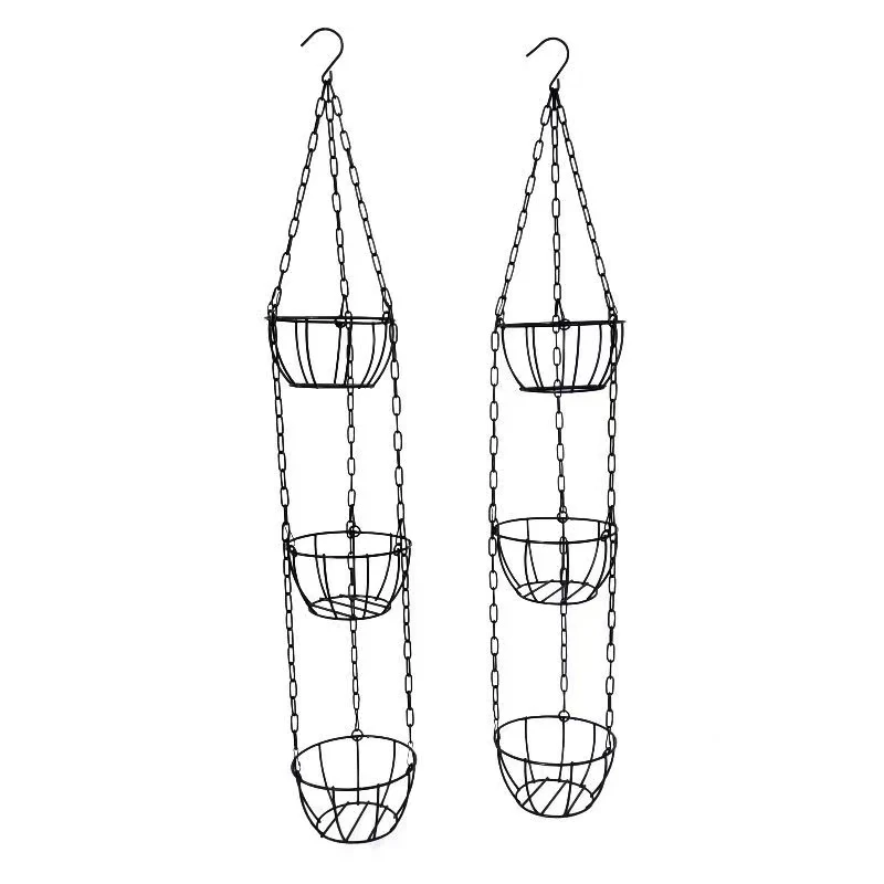 

Bold hanging basket flowerpot hanging wrought iron flower rack hanging balcony flower rack shelf