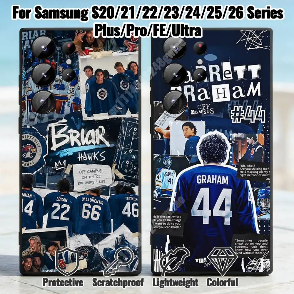 Фото Чехол для телефона O-Off C-Campus Hockey Team для Samsung Galaxy S21 22 23 Ultra Plus S24 25 26 FE Lite, защитный чехол из ТПУ №1