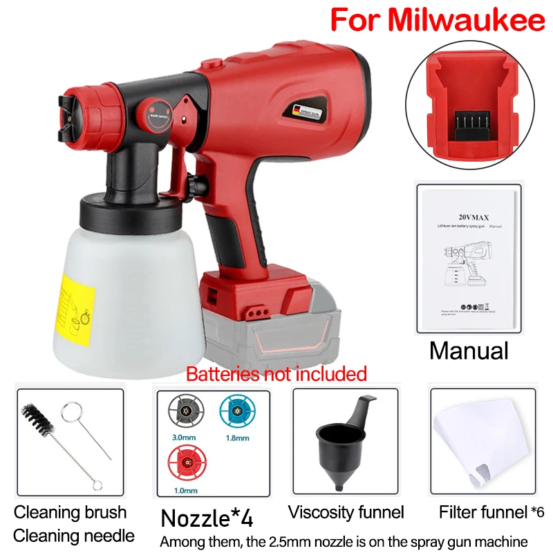 

Беспроводной пистолет-распылитель краски для Milwaukee M18