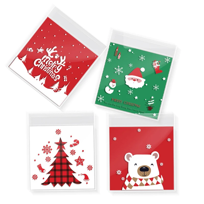 

100 шт./набор, новогодние и рождественские сумки