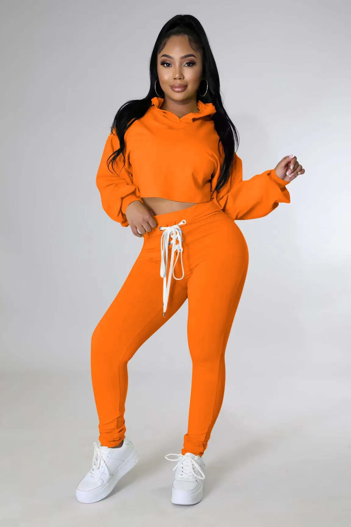 

Tracksuit Women Set Casual Sport Jogging Two Piece Set Sporty Hooded Top+Pants Sets Matching Outfits