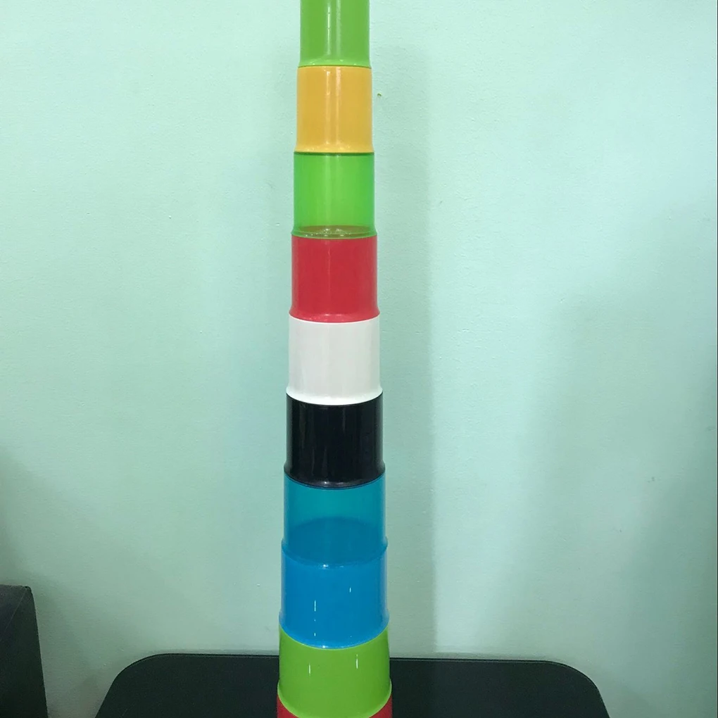 

10 шт., детские пластиковые разноцветные чашки