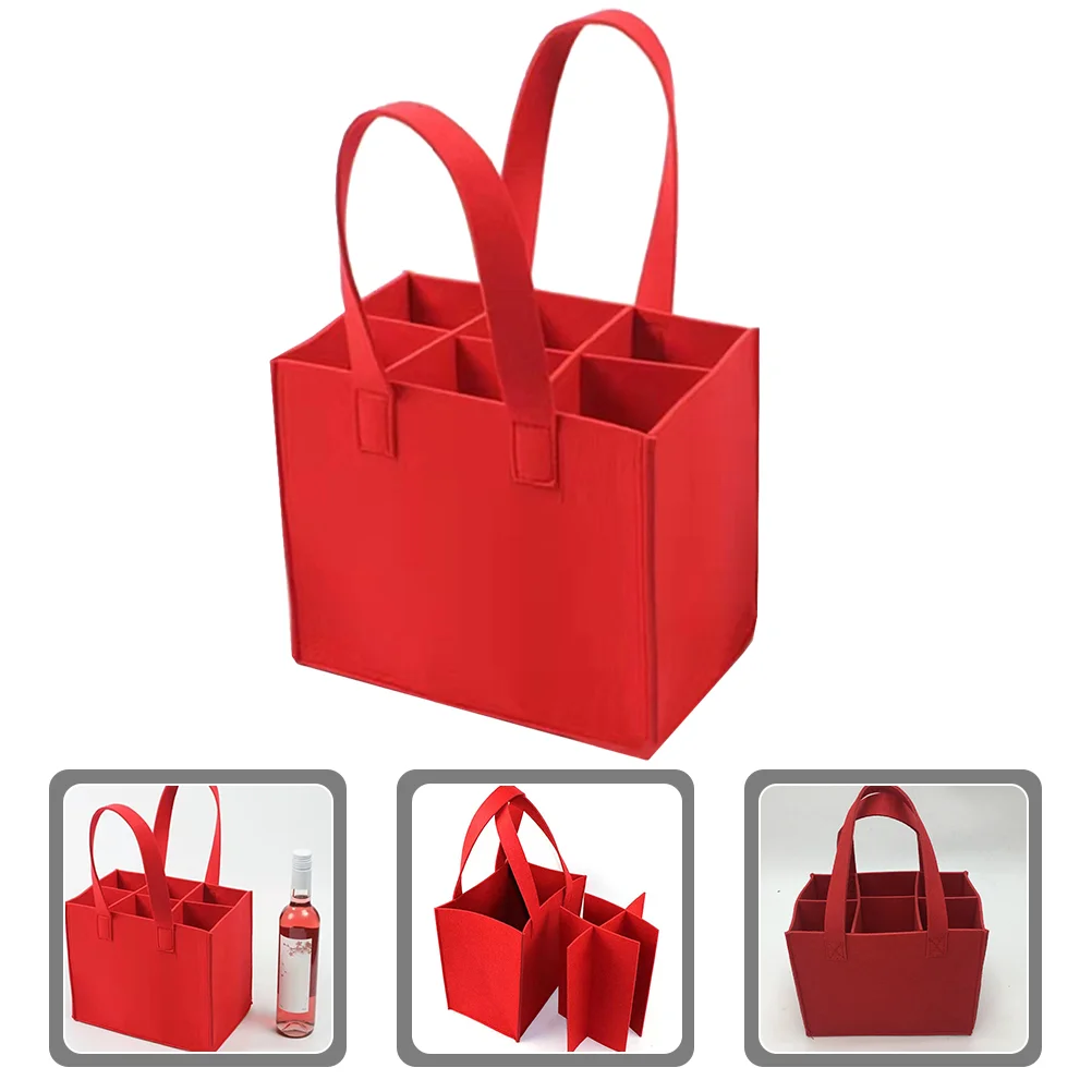 

Gift Divided Portable Bottle Carrying Bag Divided Bottle Decorative Bag for Carrying Party Gift