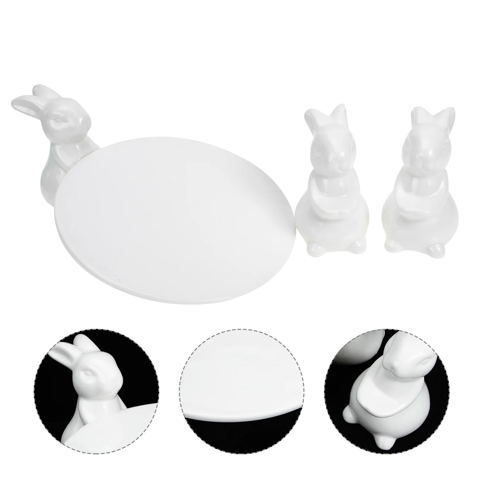 

Plate Serving Tray Refreshment Holder Afternoon Tea Tableware Ceramic Plate for Home Display Hotel