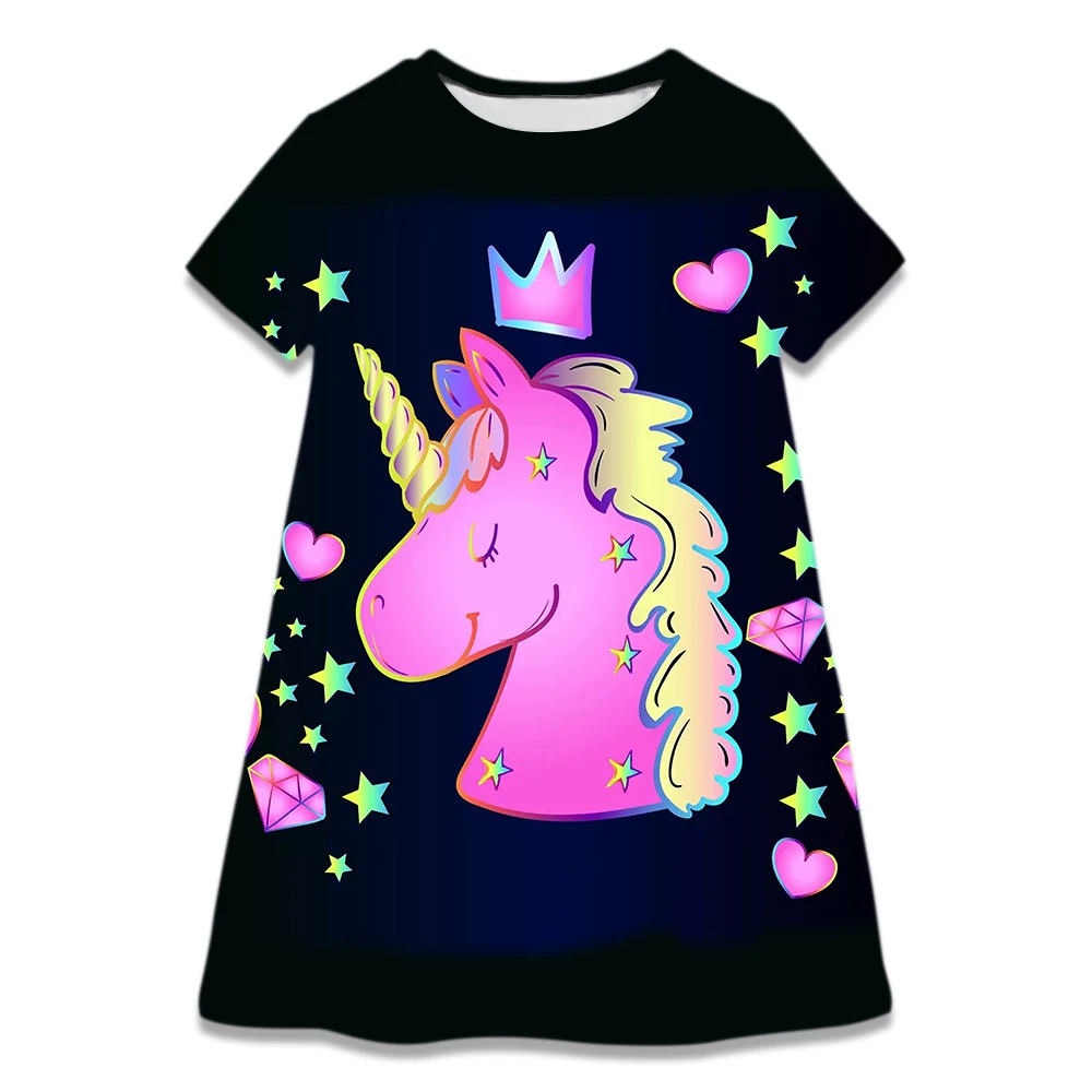 Платье принцессы с коротким рукавом для девочек 2-8 лет