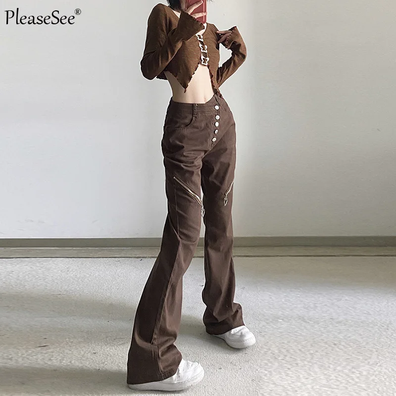 Брюки женские с высокой талией уличная одежда длинные брюки-карго лето