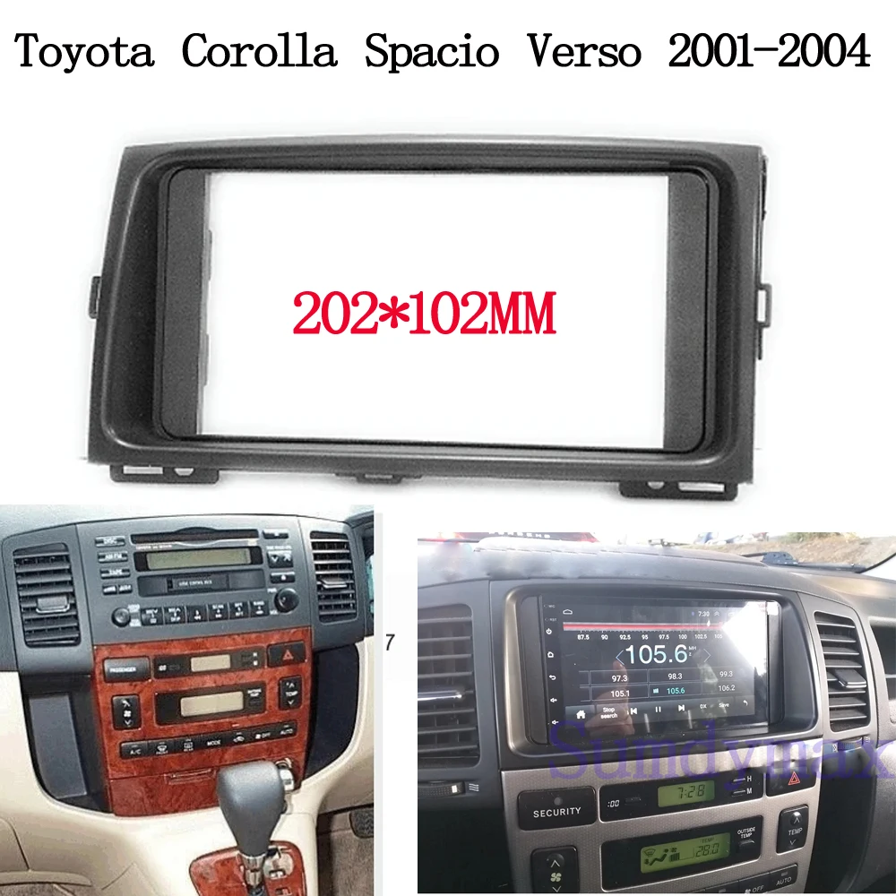 

Двойная Автомобильная радиоустановка 2Din для Toyota Corolla ходовой или Verso 2001-2007, видеопанель, проигрыватель, аудио рамка, монтажный комплект для приборной панели