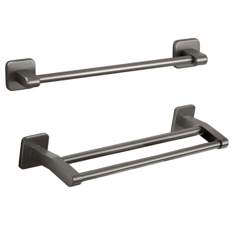 

Wall Mounted Towel Bar Self-Adhesive Towel Holder for Kitchen Bathroom Toilet