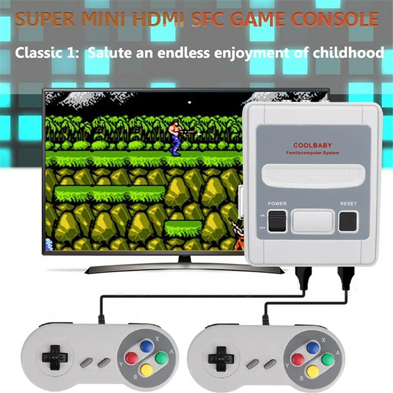 

Retro TV Game Console With 620 Classic Games 8bit For Console AV Output Video Mini Handheld Video Console Dual Gamepad