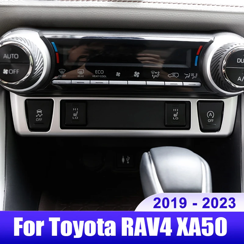 

For Toyota RAV4 XA50 2019 2020 2021 2022 2023 RAV 4 Hybrid Car Central Control Seat Heat Button Decoration Cover Accessories