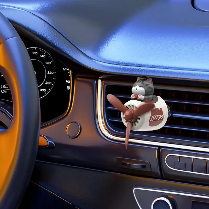 

Car Air Freshener Cute Animal Pilot Car Diffuser Rotating Propeller Air Outlet Fragrance Cute Cartoon Decoration Car Accessories