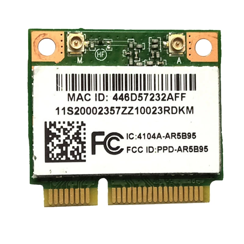 

Atheros AR5B95 AR9285 Wireless Network Card 2.4G 150Mbps PCI-E Half-Height Built-In Network Card For X230 G460