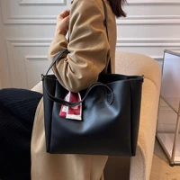 fashion design womens pu leather handbag women bags large capacity tote bags for women 2022 new shoulder bag solid color