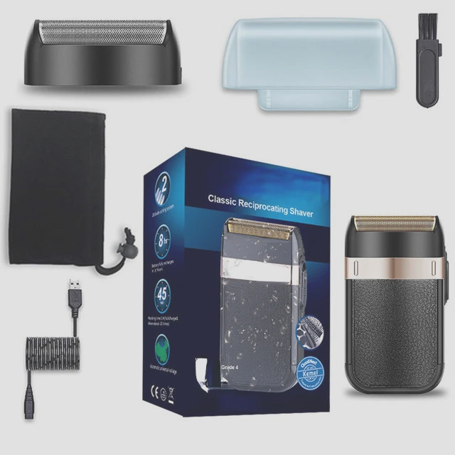rechargeable shaver for men waterproof  shaver beard shaving machine bald head   with extra mesh enlarge