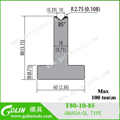 85-градусные штампы T для машин типа AMADA