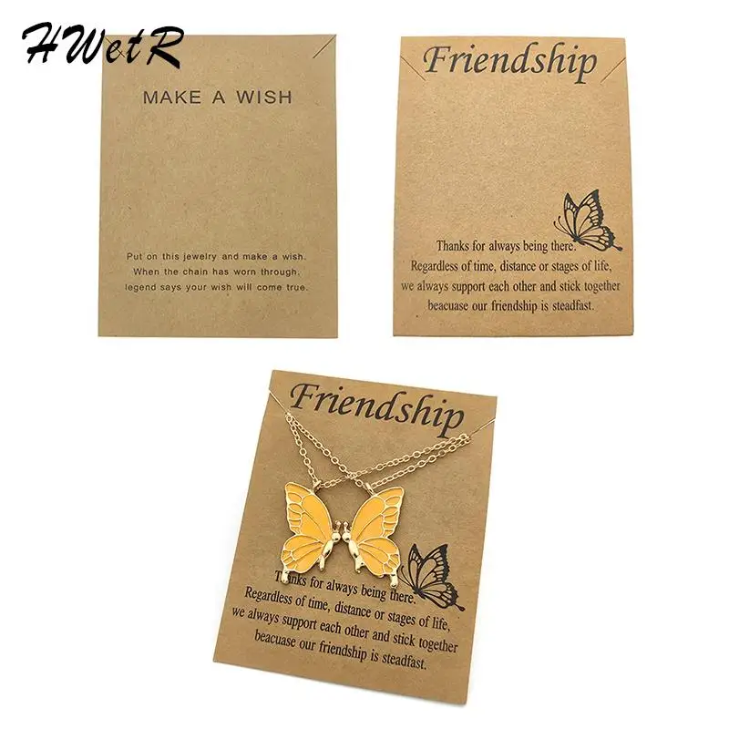 

10pcs Fashion Trendy Make A Wish Paper Necklace Display DIY Card For Necklace Packing Hang Tags Accessories 7cmX9cm