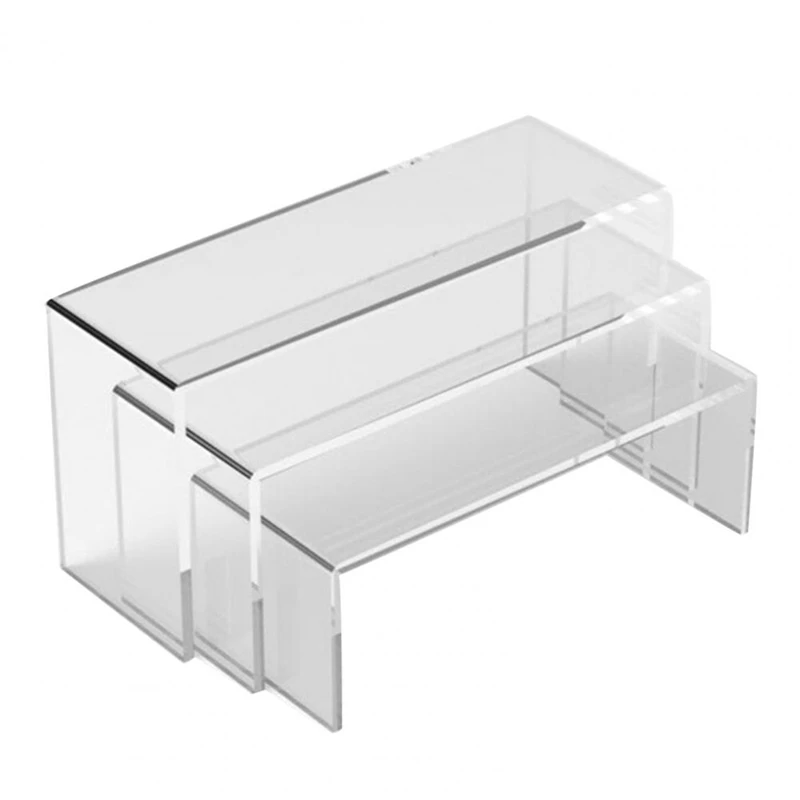 

3Pcs/Set 3Mm Acrylic U Type Hand-Run Display Stand Showcase Jewelry Storage Rack Shelf For Cabinet