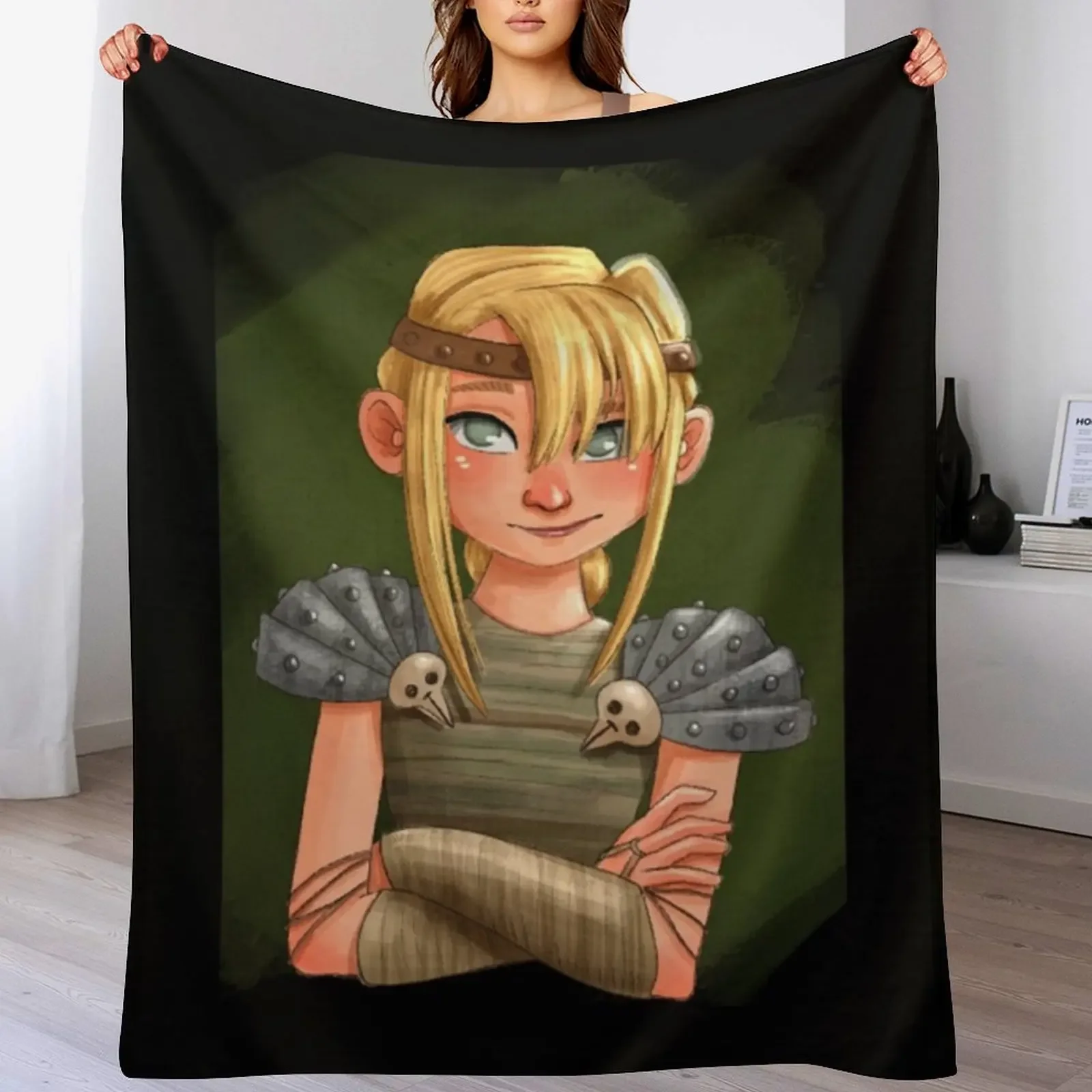 Фото Плед Astrid HTTYD: Мягкое и теплое одеяло из шерпа-флиса для зимы №1